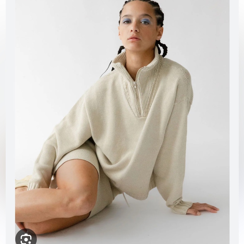 James St co Moa zip neck sweater